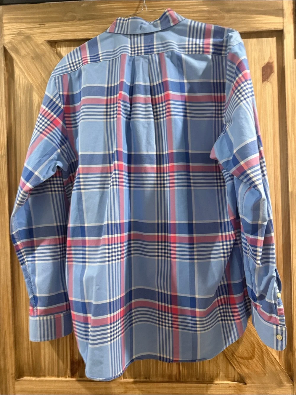 Polo by Ralph Lauren Light Blue Plaid Button-Down Shirt with Red & Navy Accents